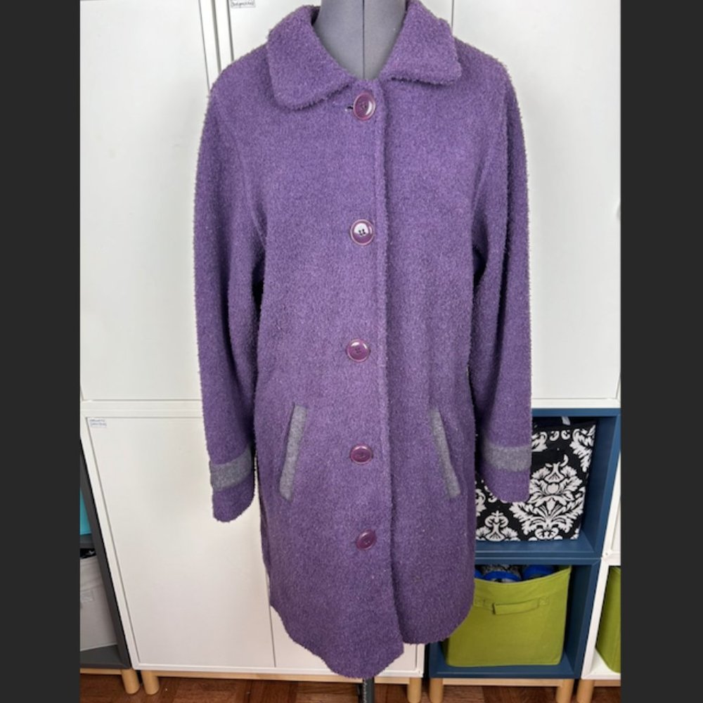 Purple Fuzzy Winter Coat